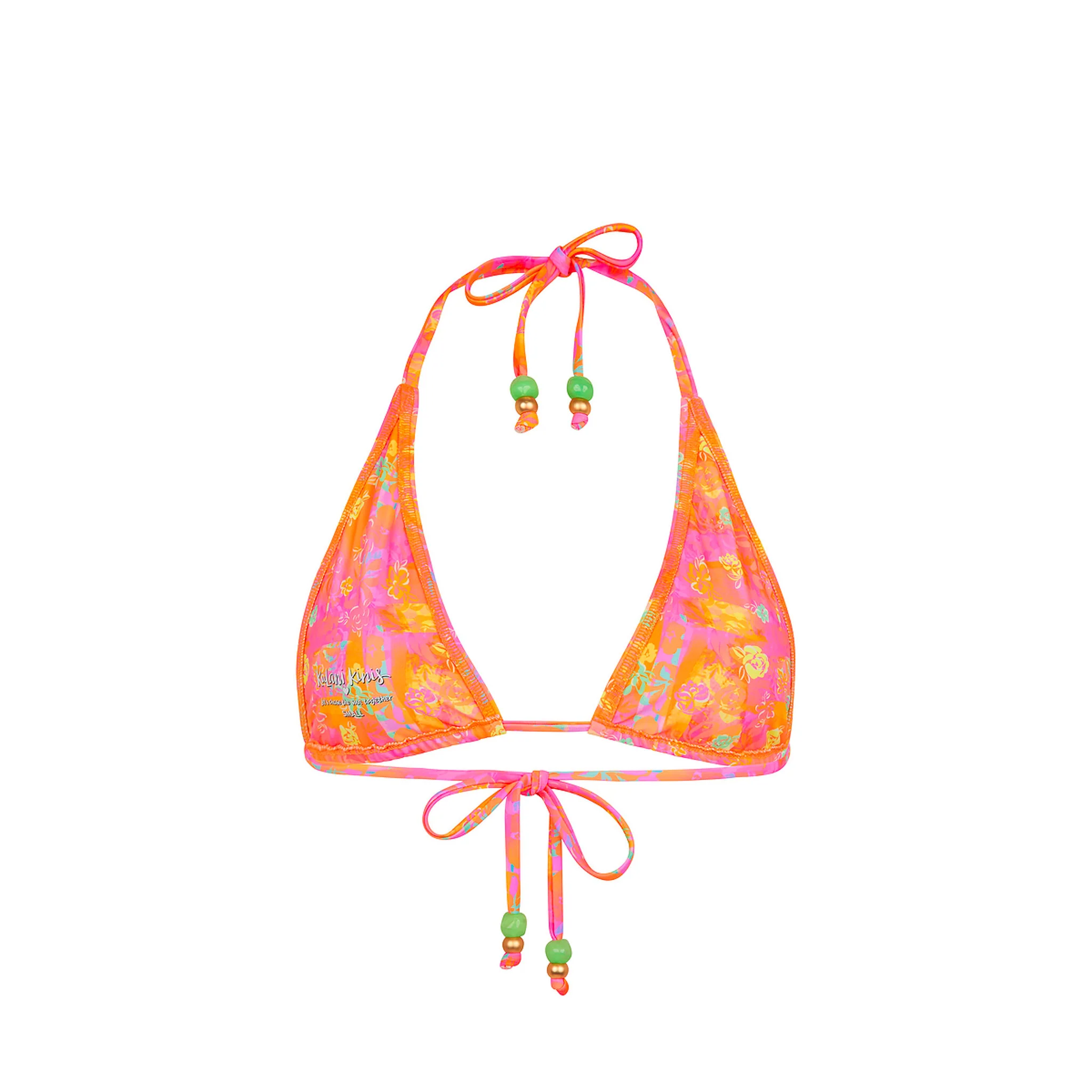 Classic Tie Halter Bikini Top - Sunrise Kiss - Image 10