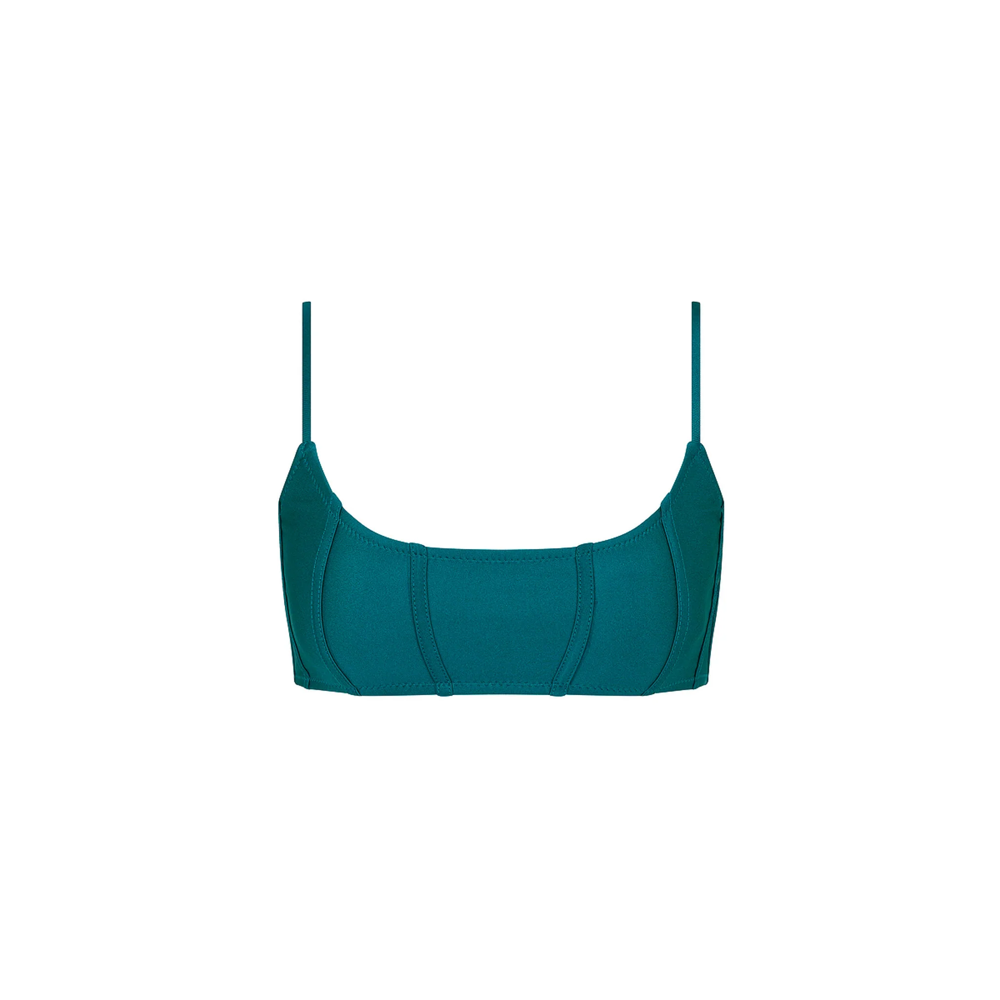 Contour Slim Crop Bikini Top - Laguna Haze