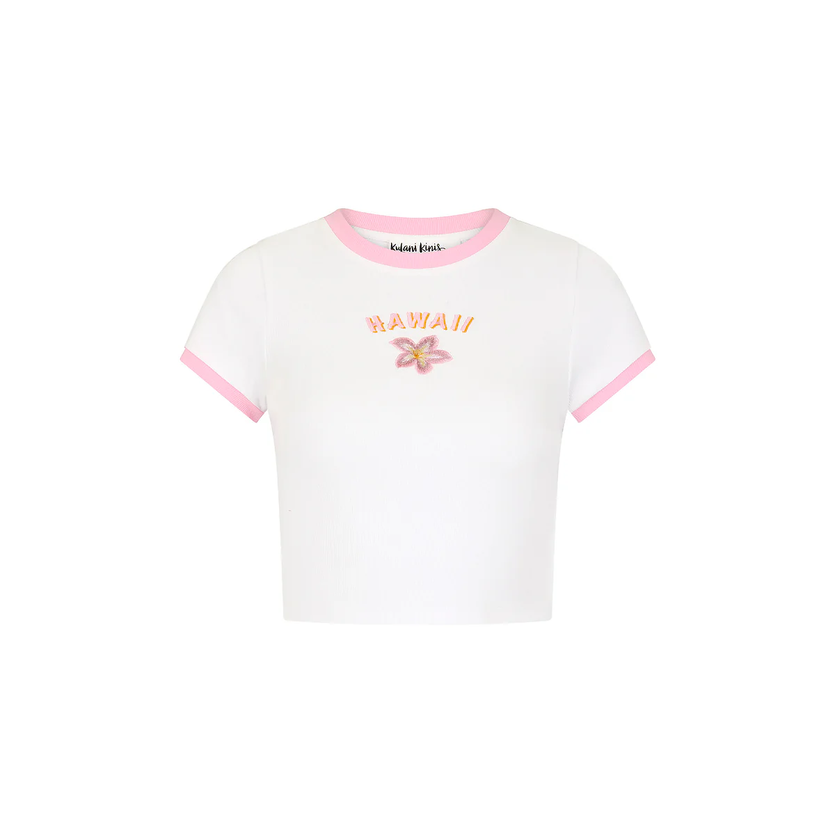 Embroidered Cropped Baby Tee - Syrupy Signs
