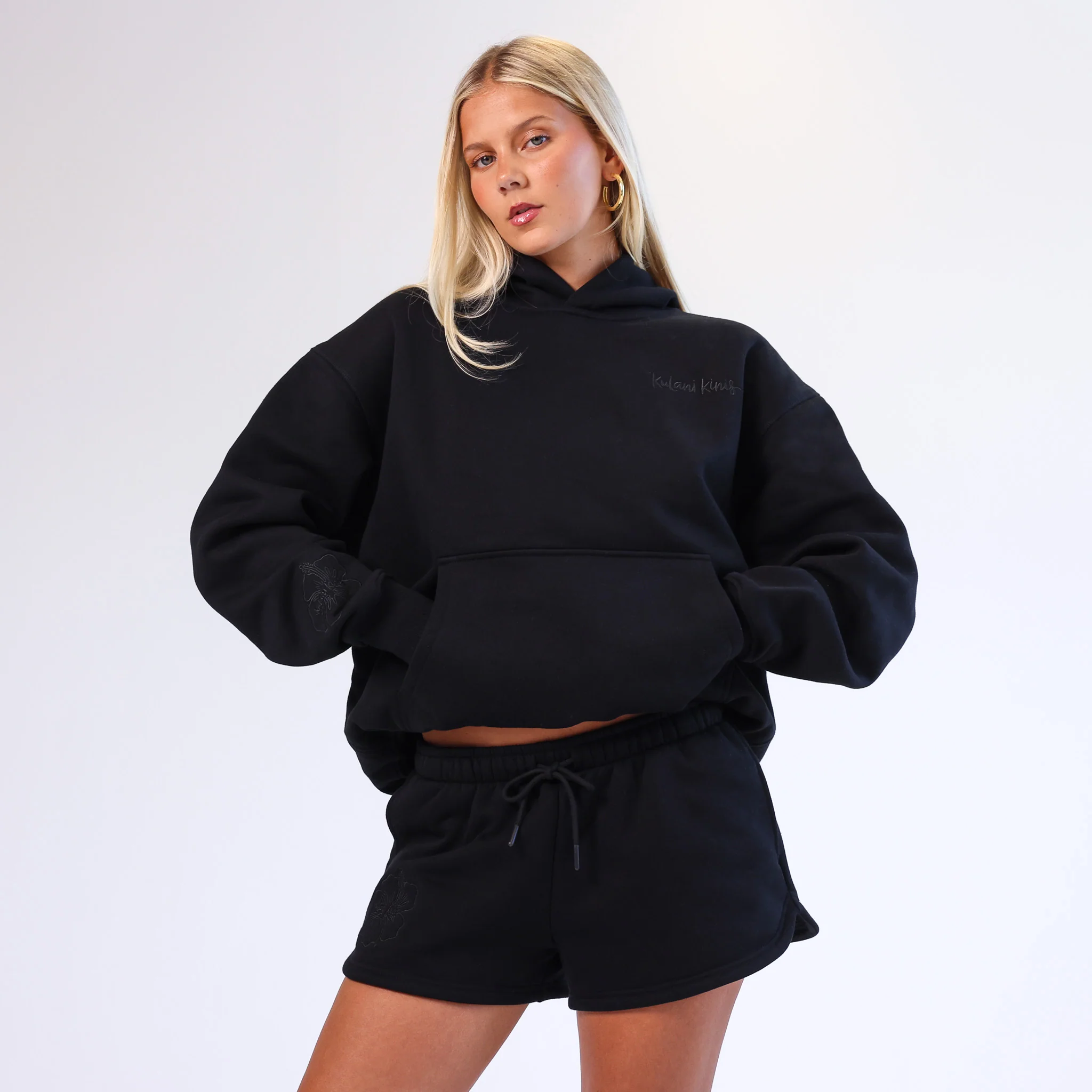 Embroidered Hoodie - Twilight Black - Image 2