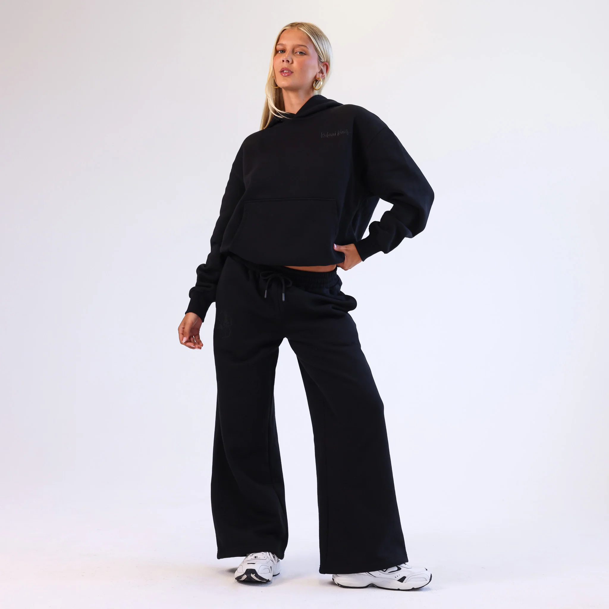 Embroidered Track Pants - Twilight Black - Image 2