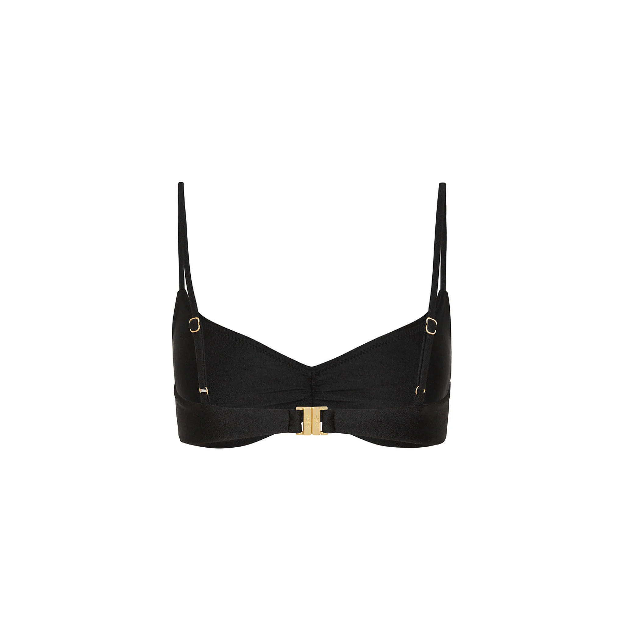 Gathered Mini Crop Bikini Top - Twilight Black - Image 10