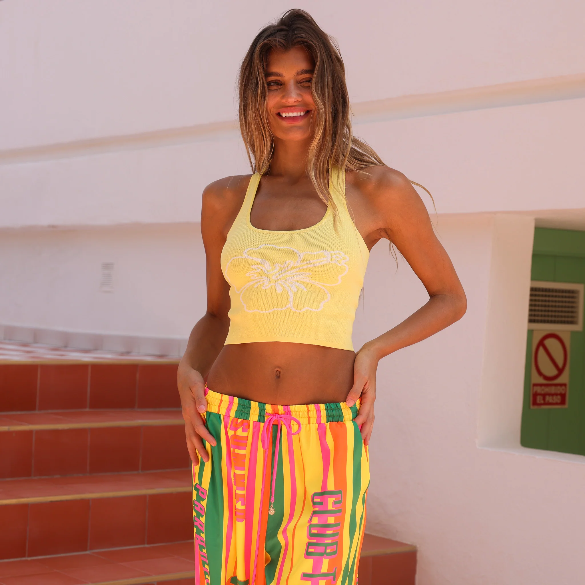 Knit Halter Tank Top - Sunny Honey - Image 6