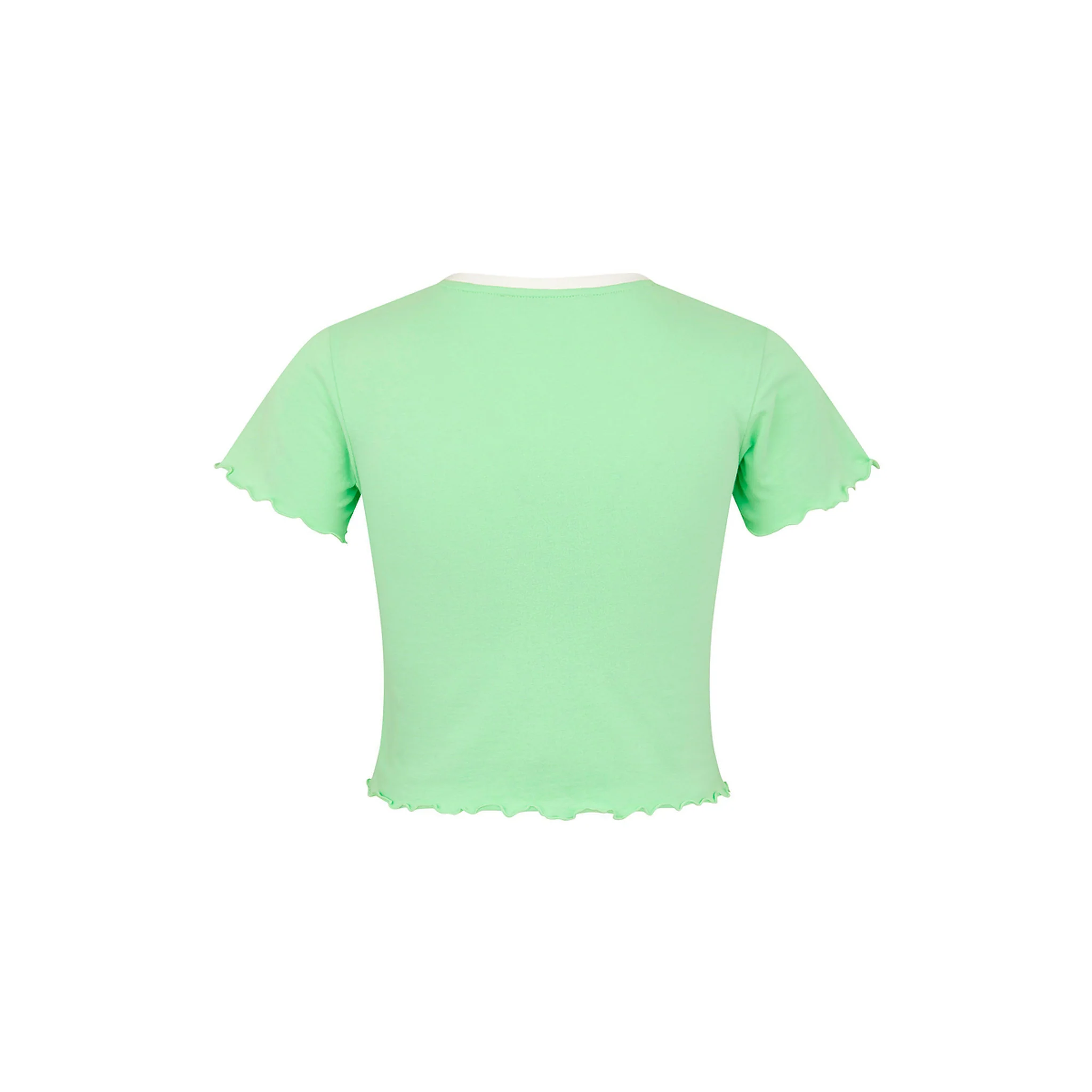 Lettuce Cropped Mini Tee - Apple Sorbet - Image 8