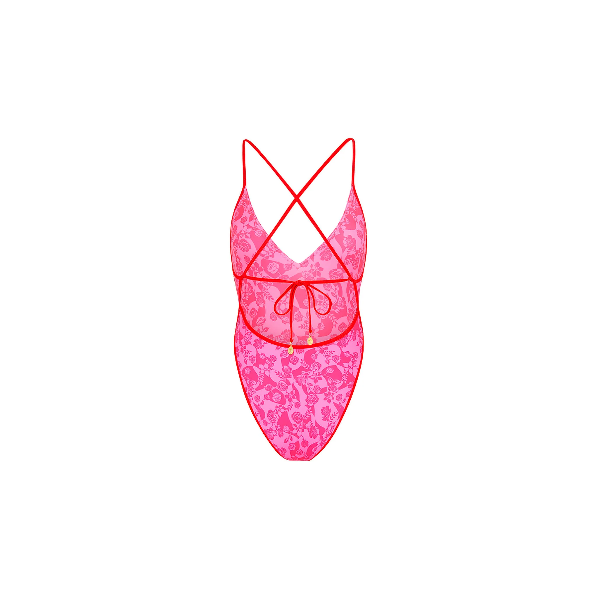 Plunge Cross Back One Piece - Hearts Collide - Image 10