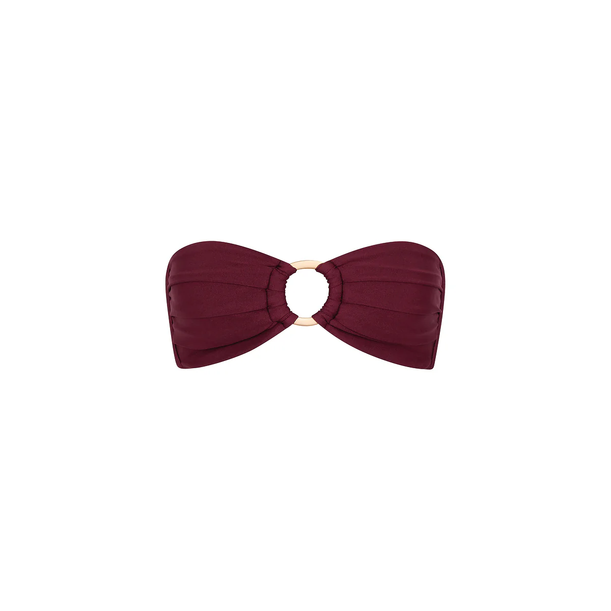 Strapless Bandeau Bikini Top - Sangria