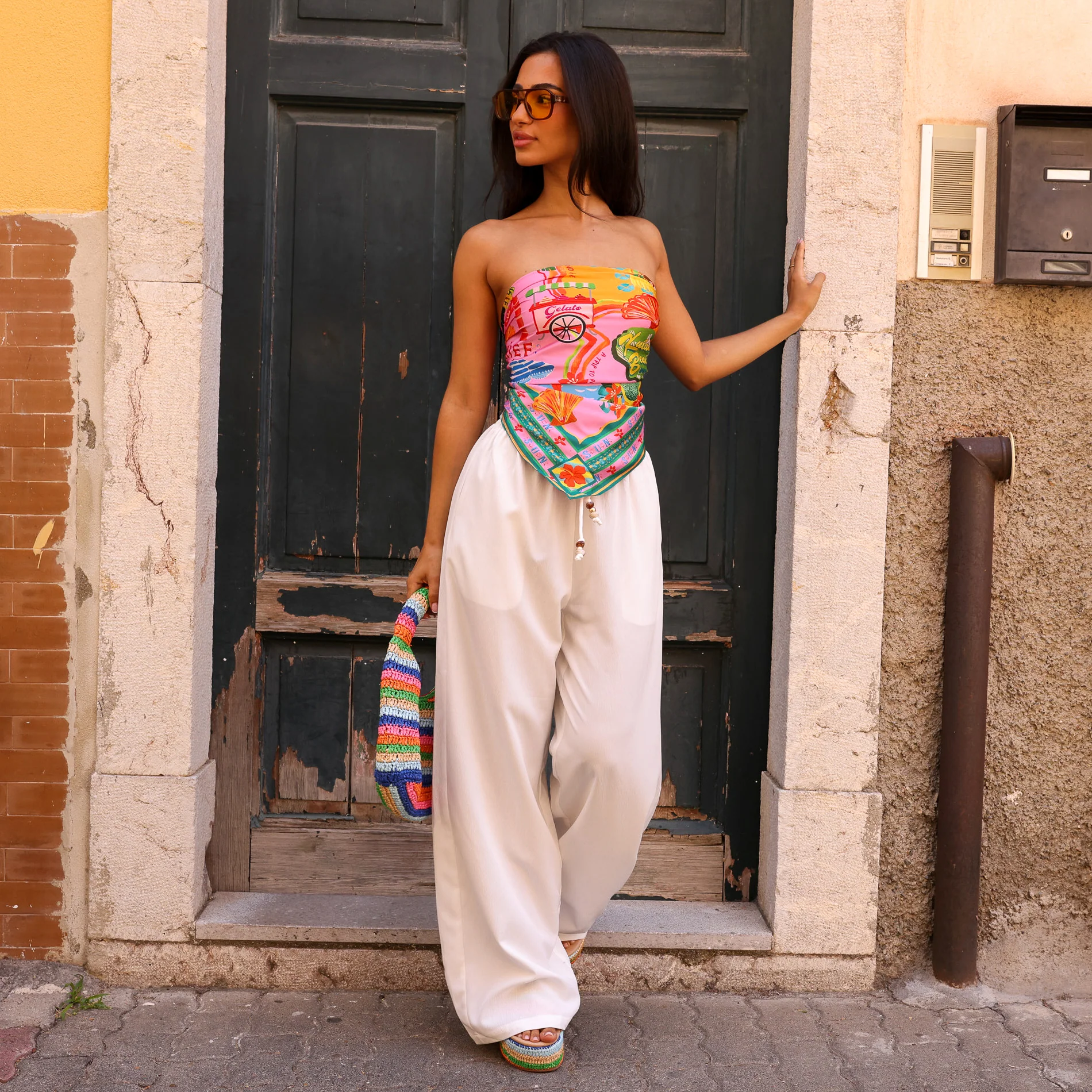 Summer Bandana Scarf Top - Sunlit Spritz - Image 3