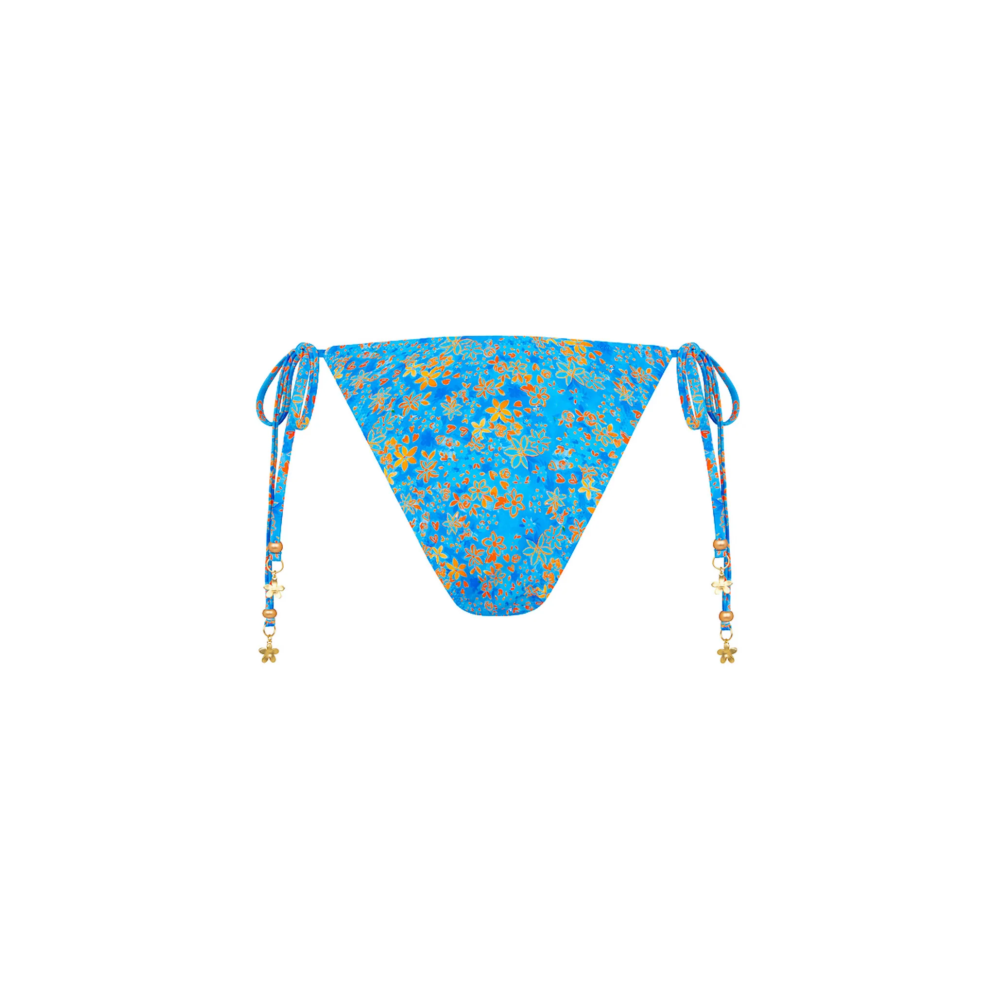 Trio Ring Cheeky Tie Bikini Bottom - Cream Soda - Image 10